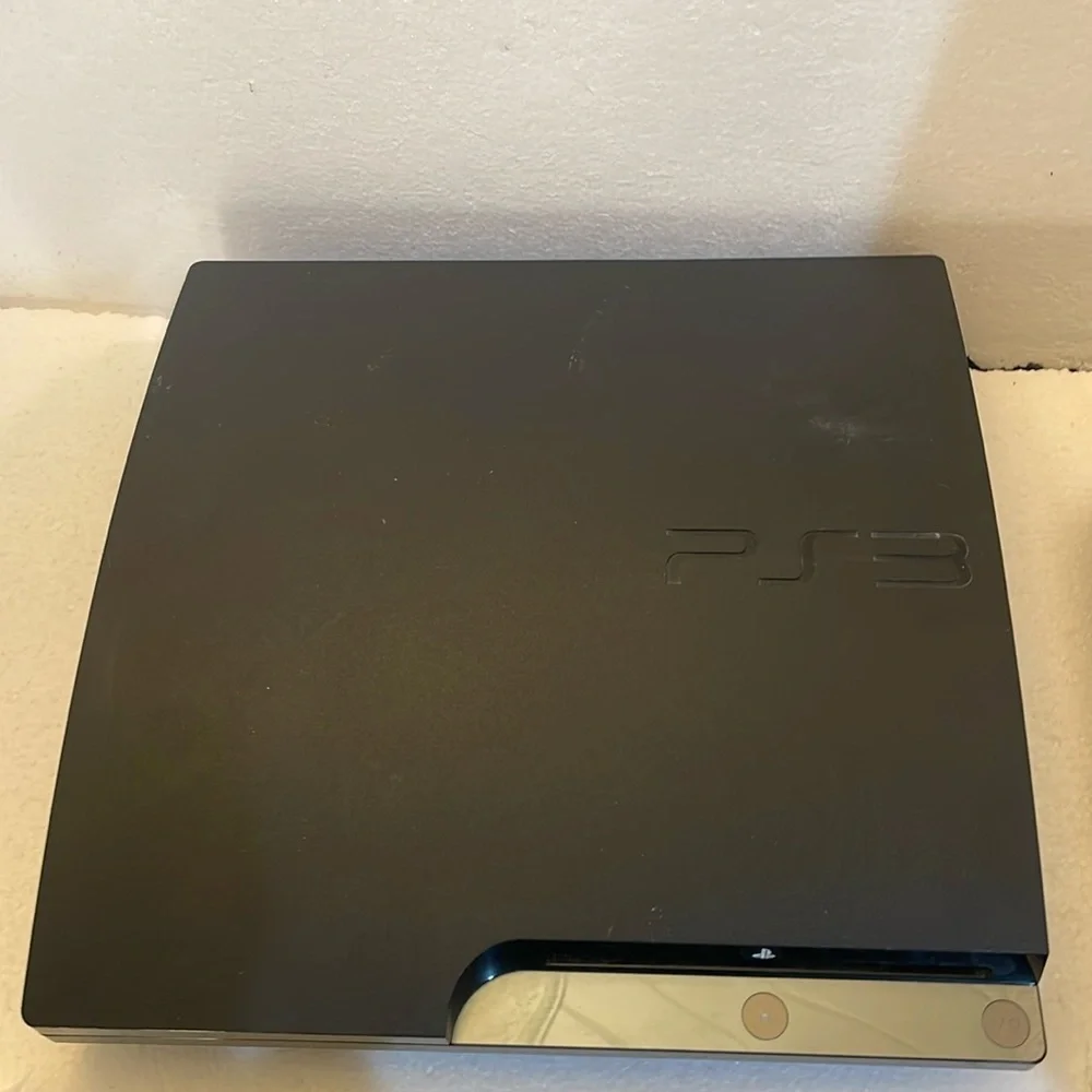 Sony PlayStation 3 game console black contoller 2 Bluetooth remotes cords bundle